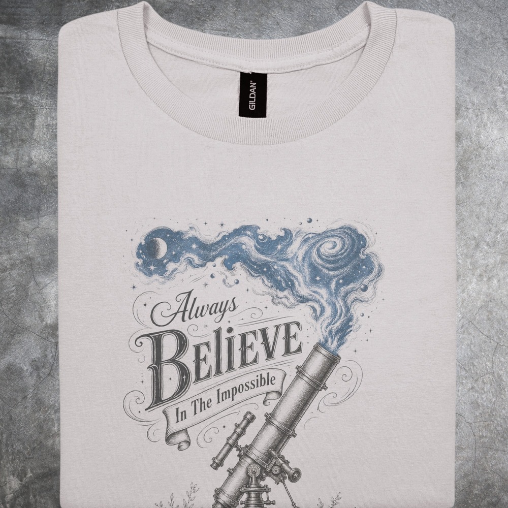 Always Believe In The Impossible Telescope Graphic Tee